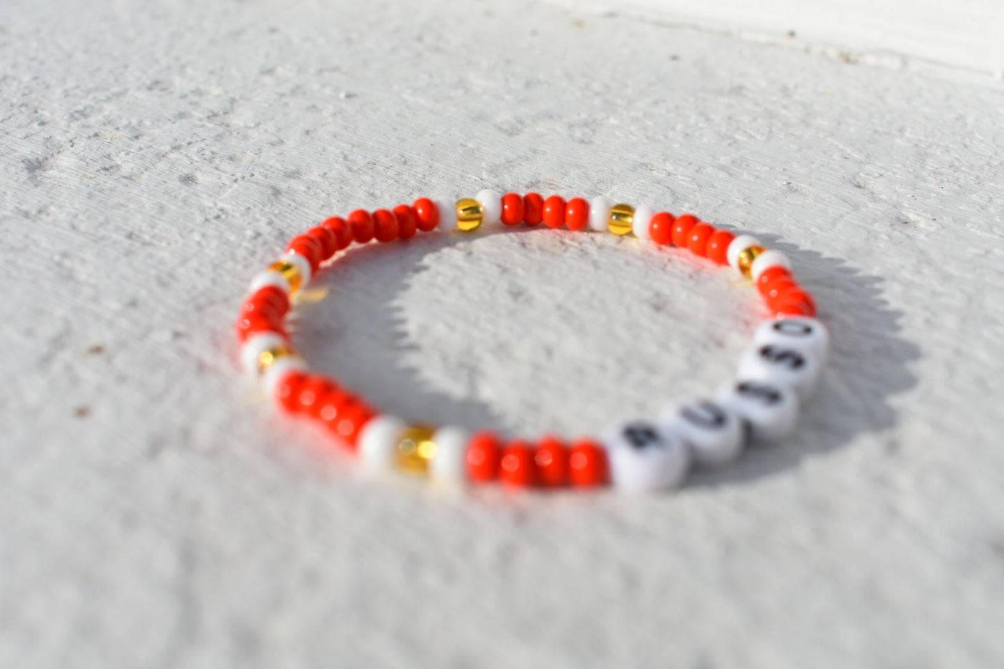 Arsenal player bead bracelet