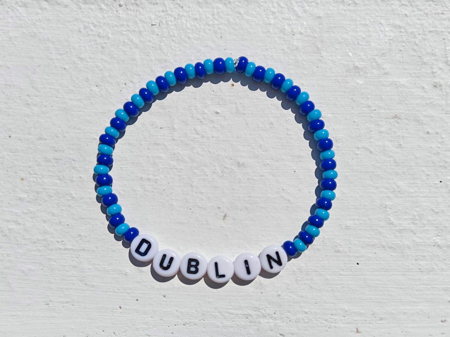 Dublin GAA Bracelet – Handmade Blue and Navy Beaded Jewellery in County Colours | Up the Dubs Gift