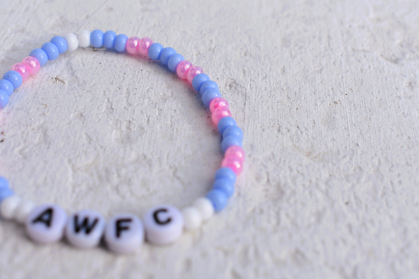 Arsenal Women Football Club Bead Bracelet (AWFC) in Away Kit Colors