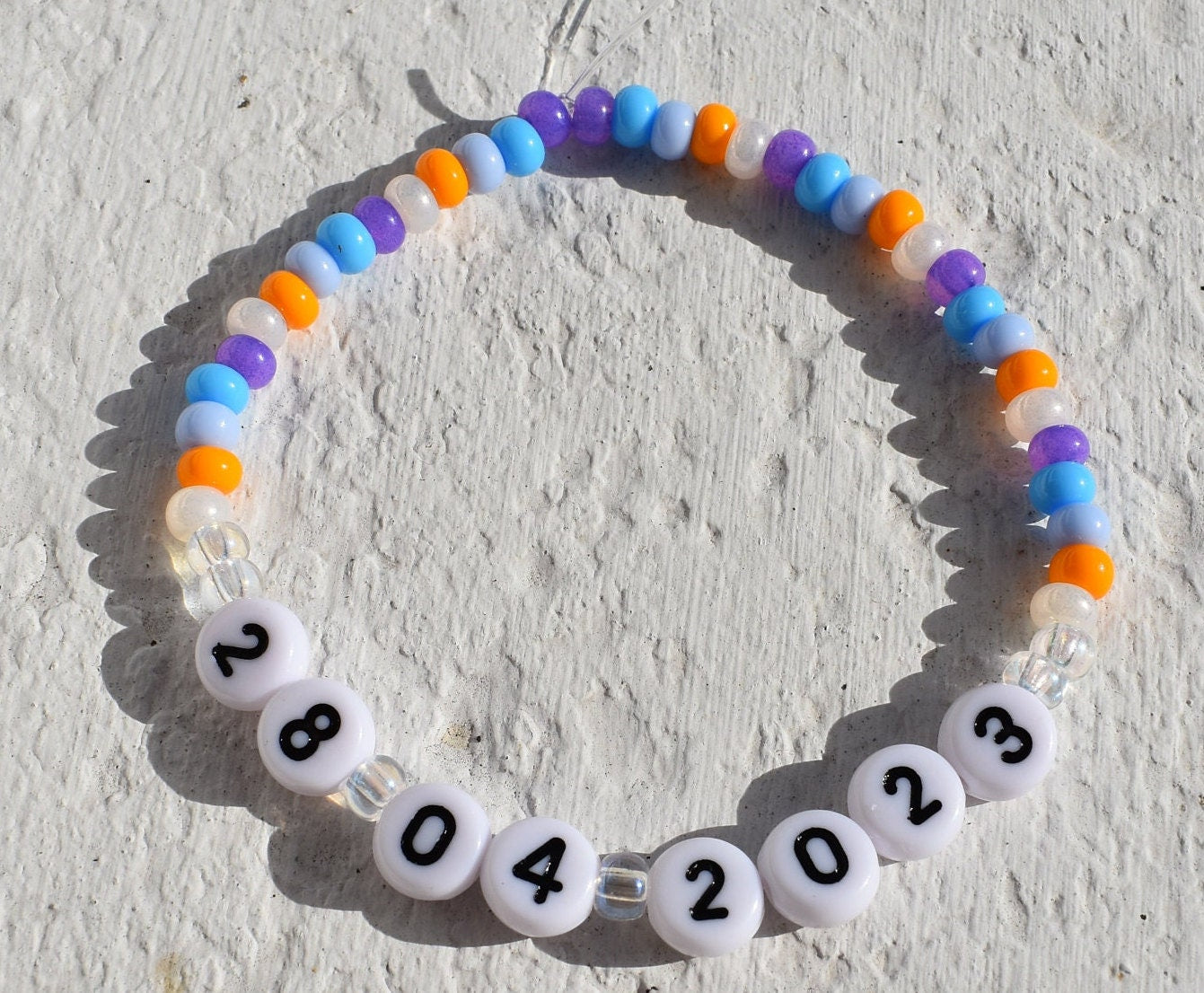 Custom Date Bead Bracelet