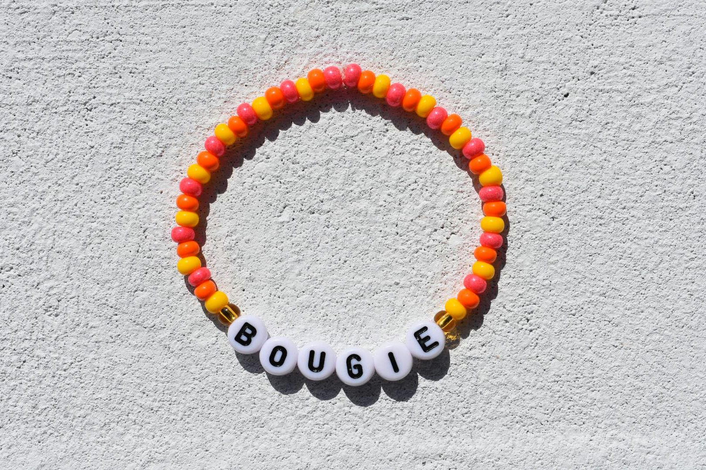 Selection of Handmade on trend preppy colorful bead bracelets