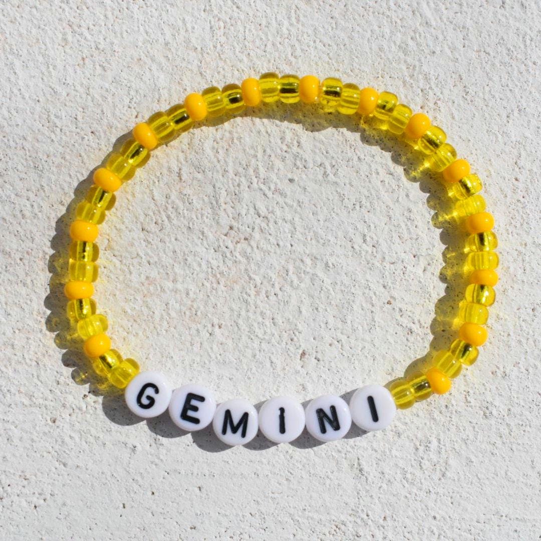 Personalized Star Sign Bead bracelet