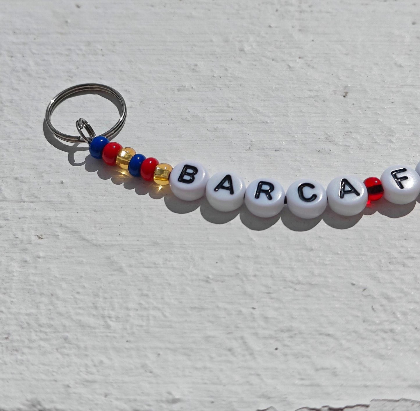 Barcelona Barca FC bead keychain