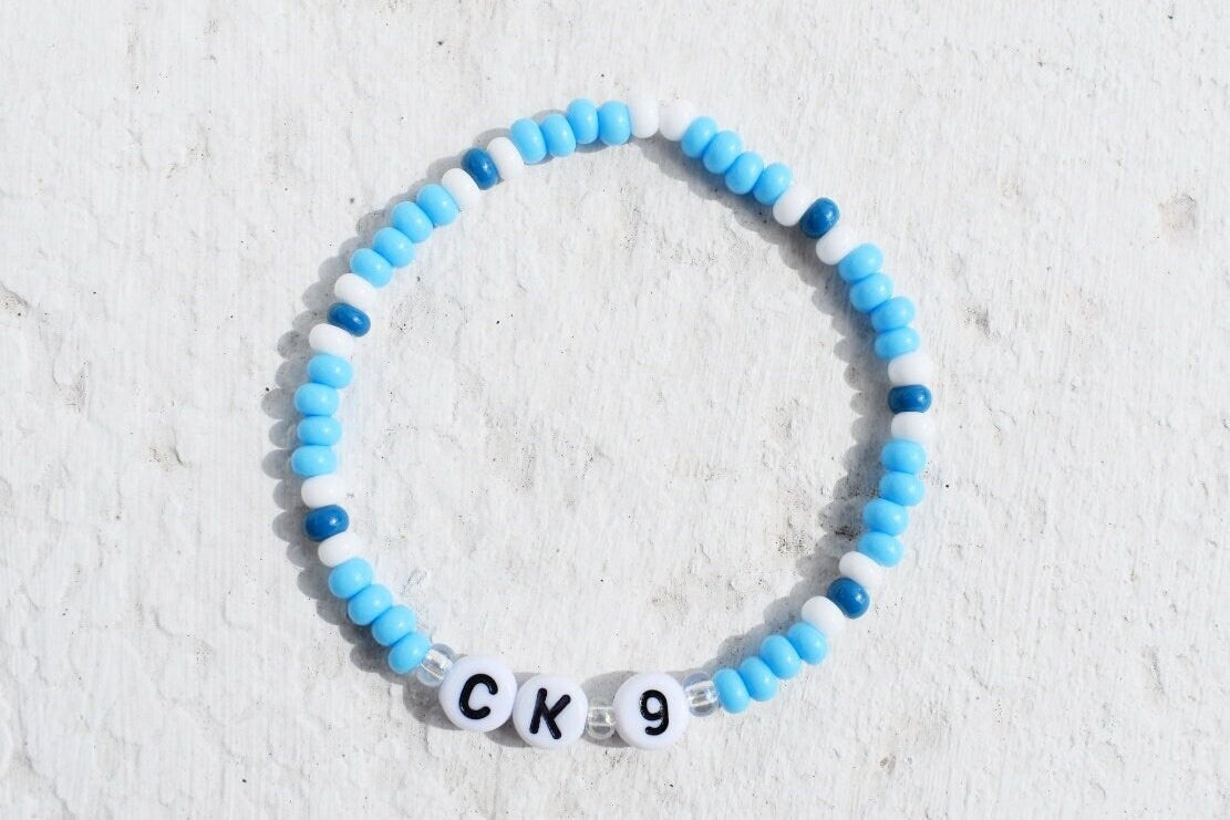 Manchester City bead bracelet with optional player personalisation