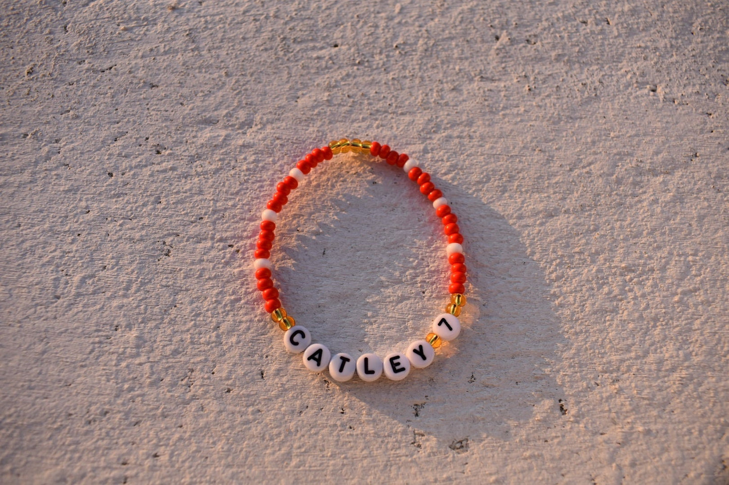 Arsenal football bead bracelet with player personalisation