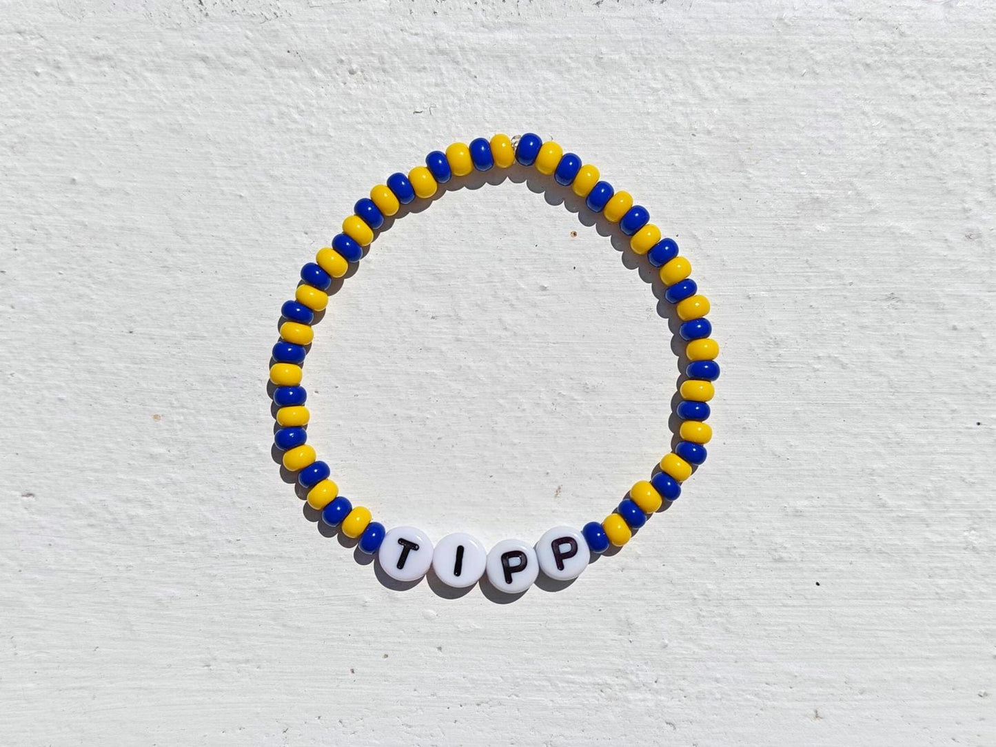 Tipperary GAA Bracelet – Handmade Yellow & Blue Beaded Jewellery | Tipp Fan Gift