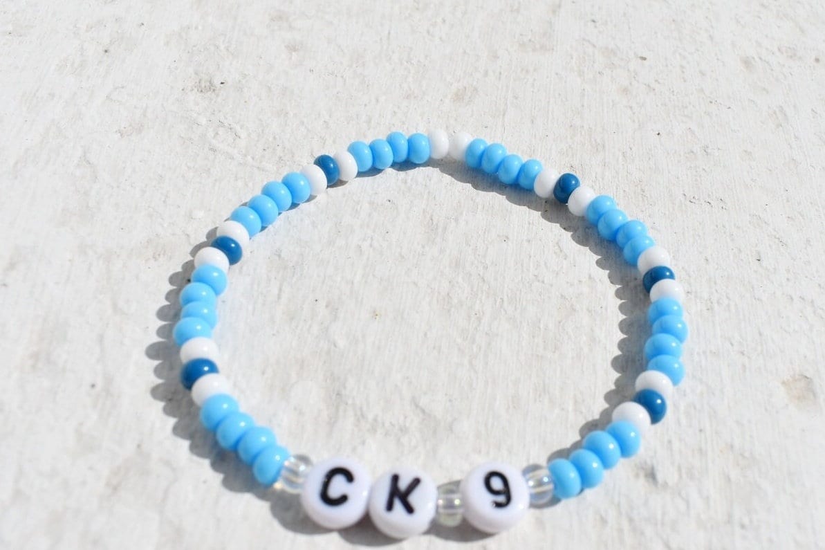 Manchester City bead bracelet with optional player personalisation