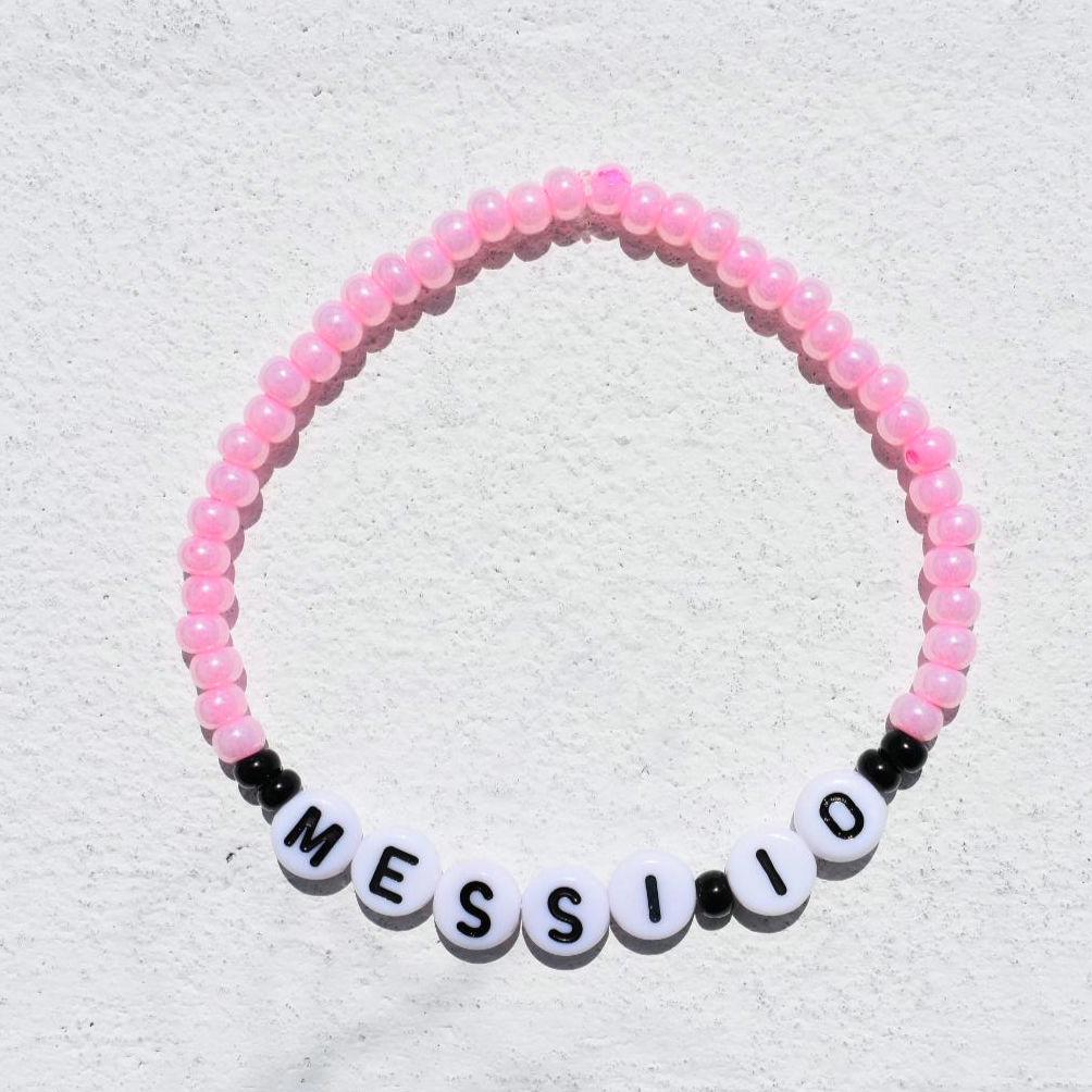 Messi 10 Argentina and Inter Miami seed bead colored bracelets