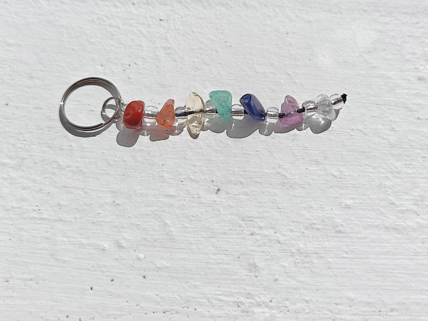 Chakra Gemstone Keychain – 7 Chakra Healing Crystal Keyring