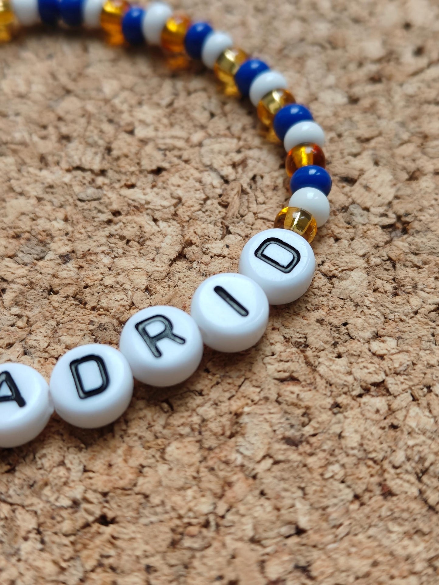 Real Madrid seed bead bracelet