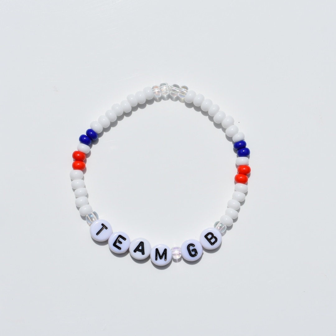 Olympics bead bracelet with Team and Country colors