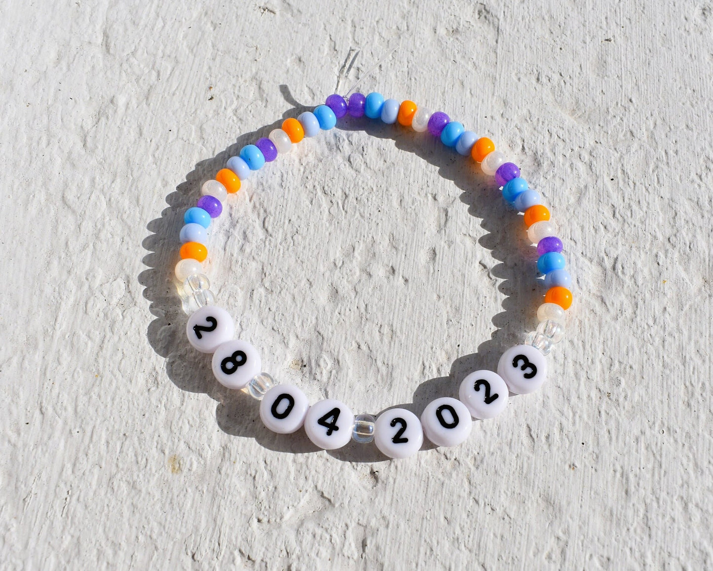 Custom Date Bead Bracelet