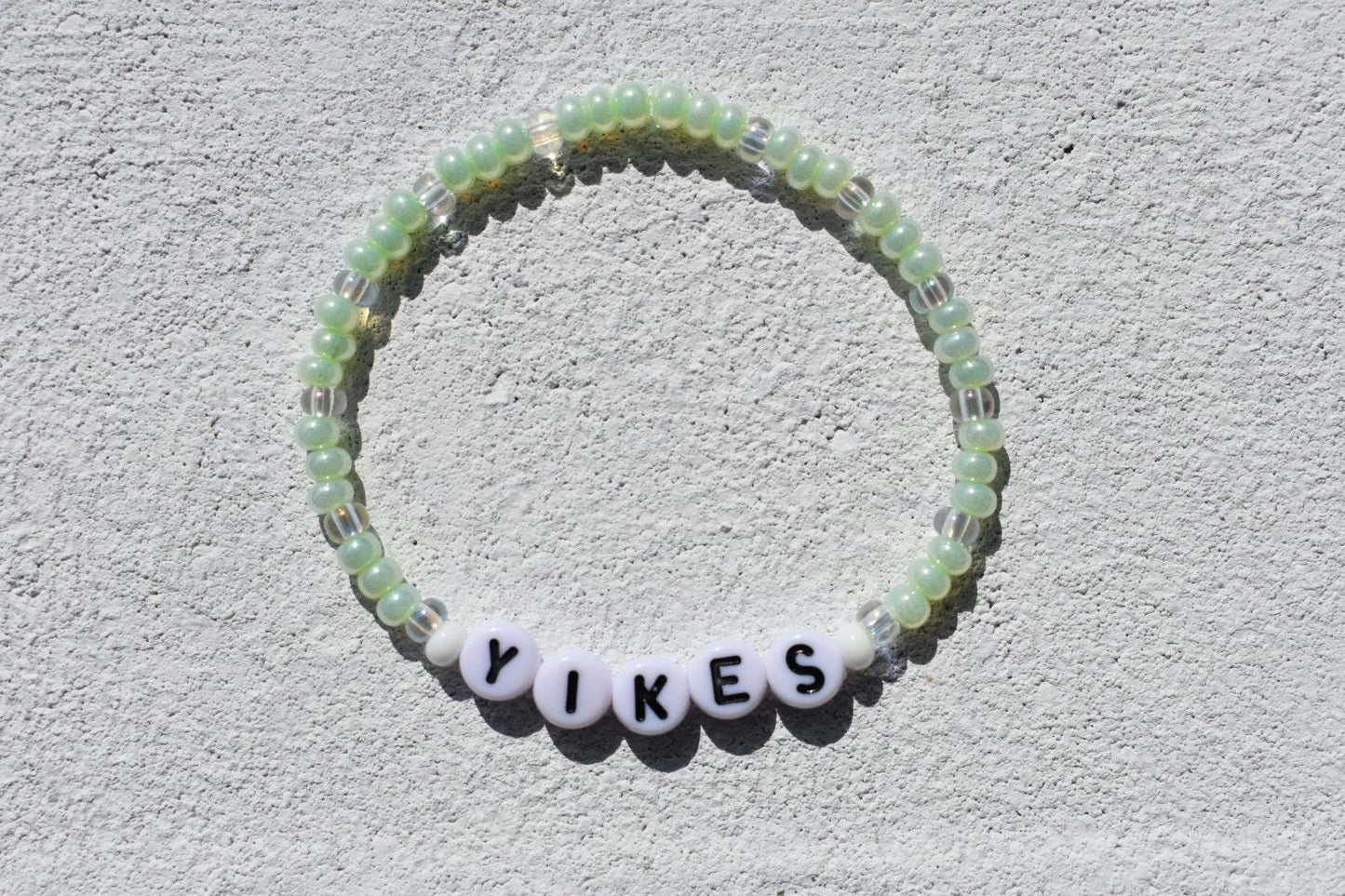 Selection of Handmade on trend preppy colorful bead bracelets