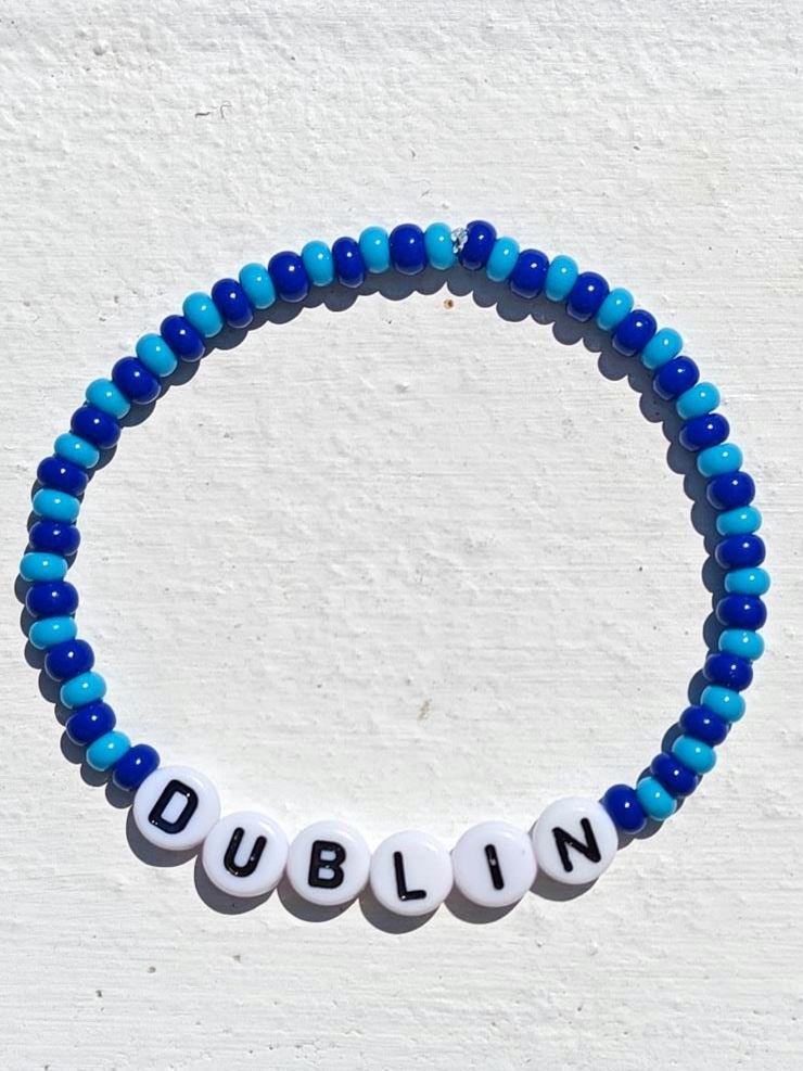 Dublin GAA Bracelet – Handmade Blue and Navy Beaded Jewellery in County Colours | Up the Dubs Gift