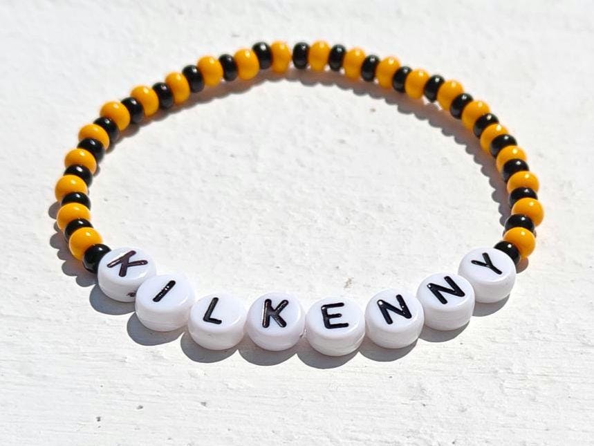Kilkenny GAA Bracelet – Handmade Black & Amber Beaded Jewellery | Hon the Cats Gift