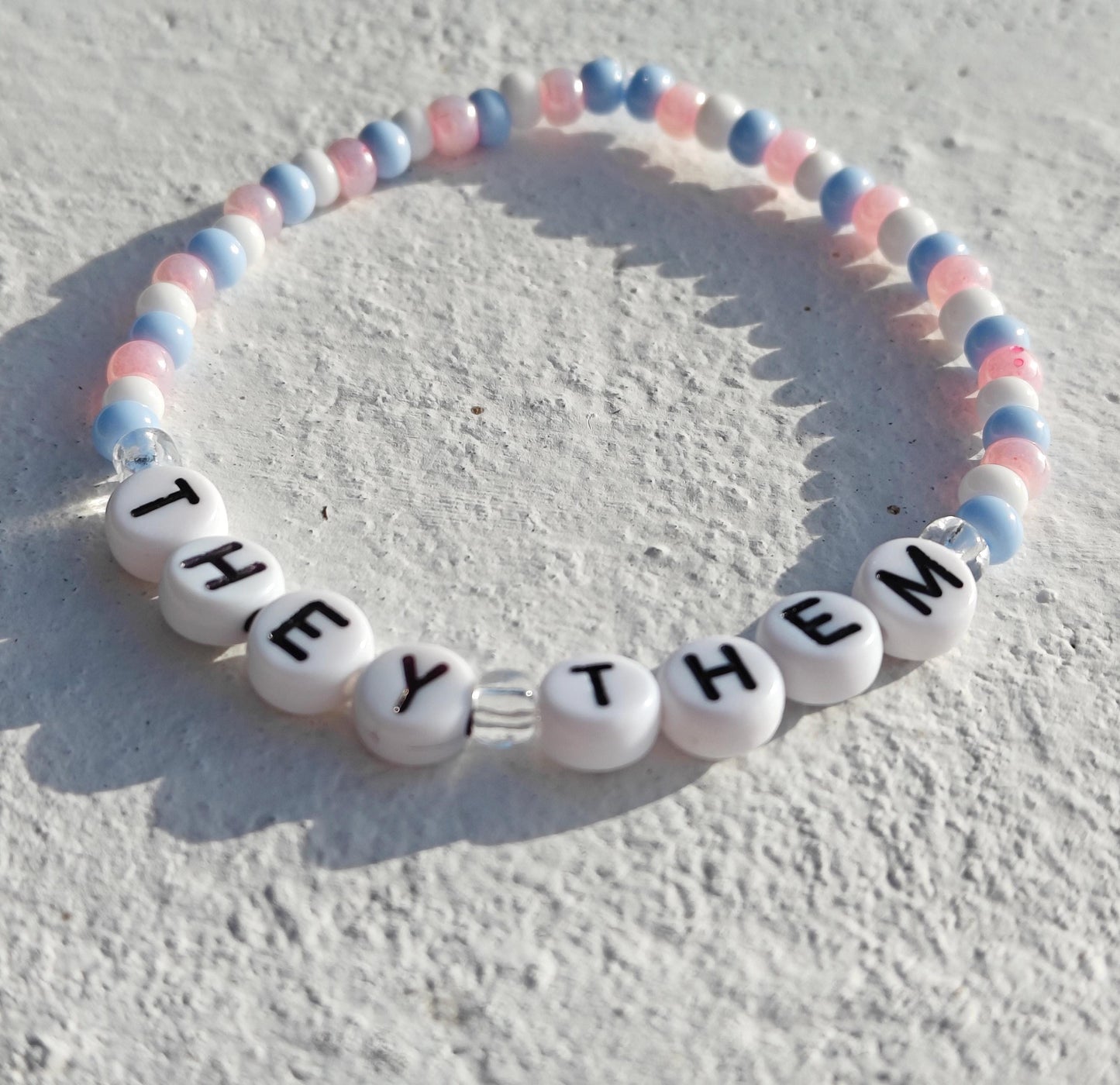 They/Them pronouncs seed bead bracelet