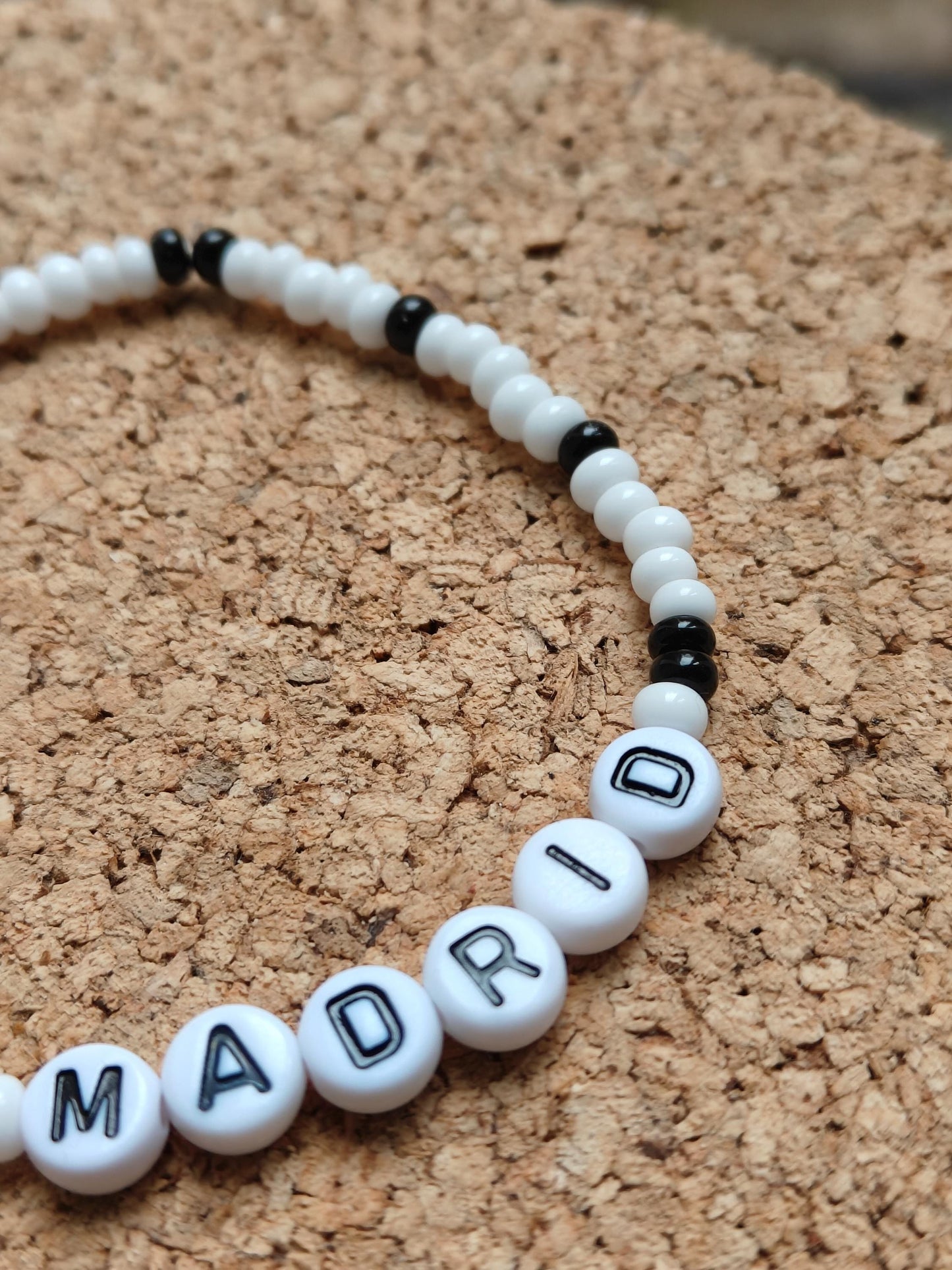 Real Madrid seed bead bracelet