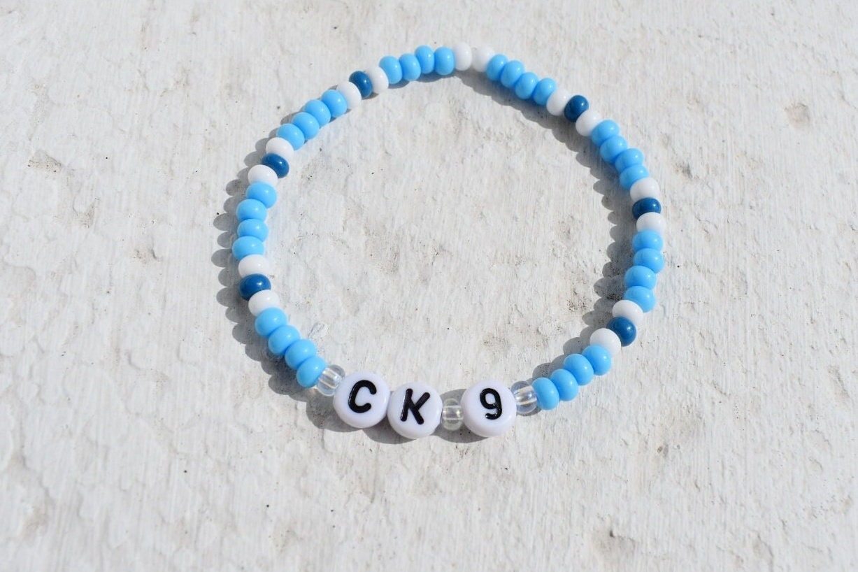 Manchester City bead bracelet with optional player personalisation