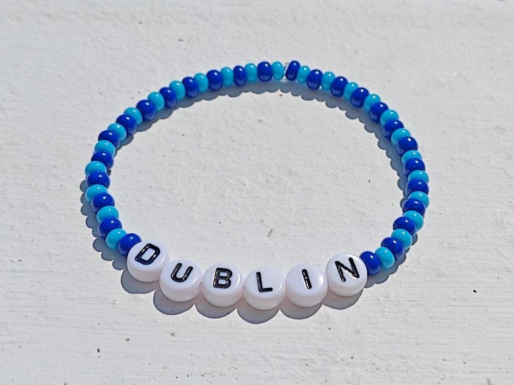 Dublin GAA Bracelet – Handmade Blue and Navy Beaded Jewellery in County Colours | Up the Dubs Gift