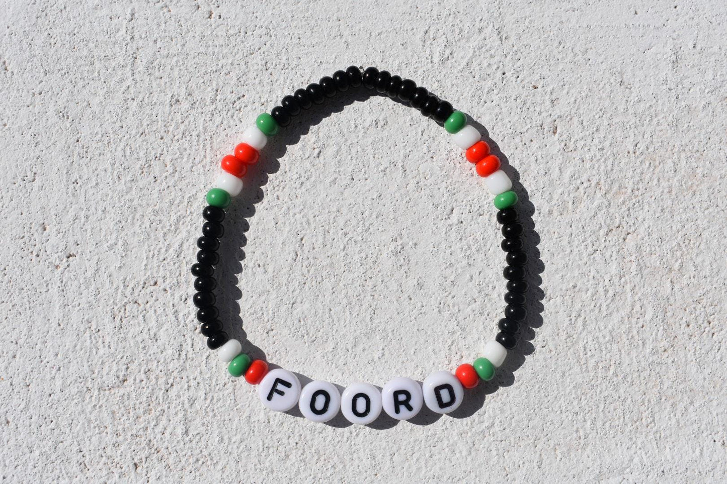 Arsenal football bead bracelet with player personalisation