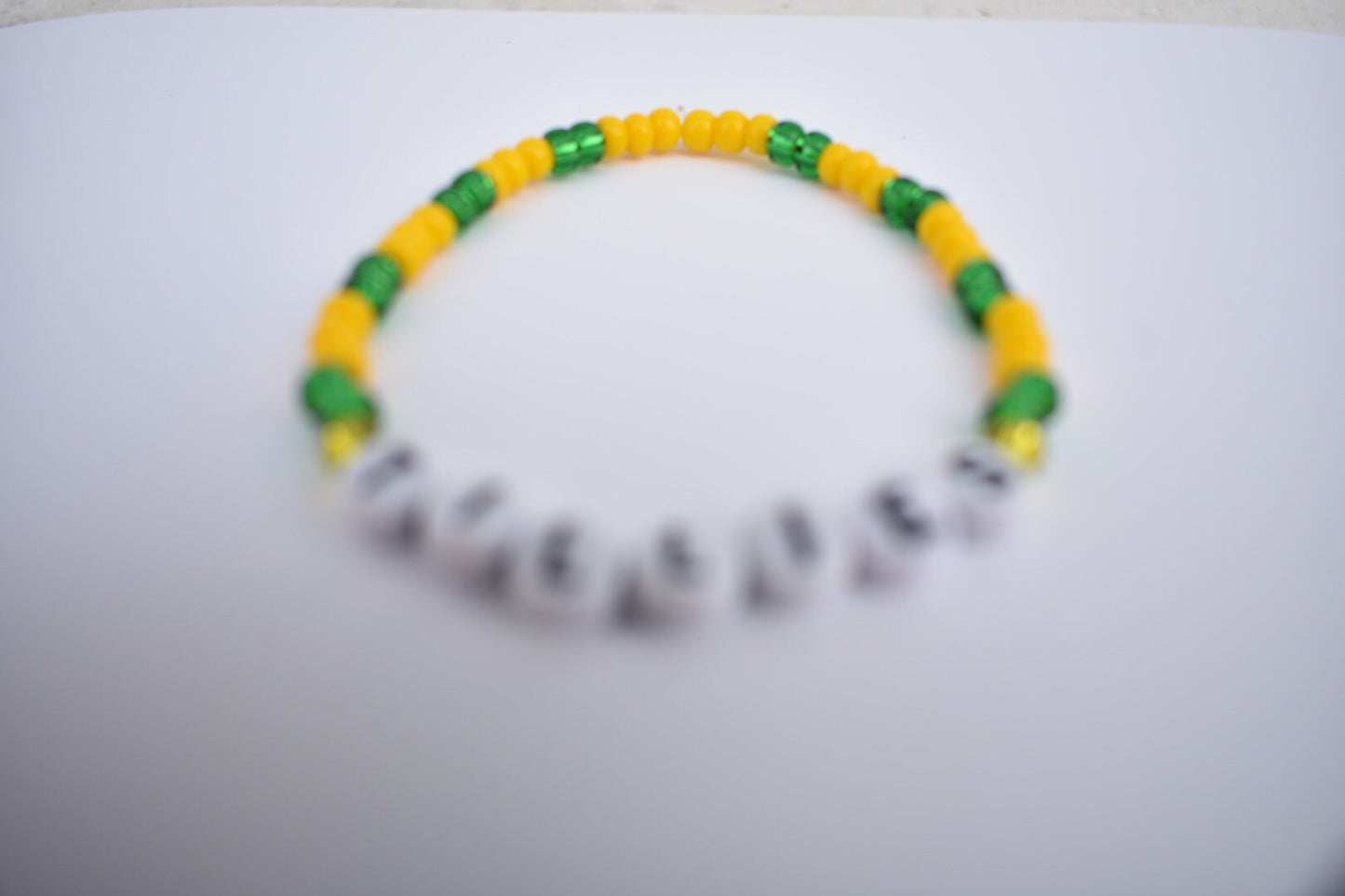 Tillies Matildas Bracelet โ Handmade Seed Bead Jewelry in Australia Soccer Team Colors | Support the Matildas with Free Shipping
