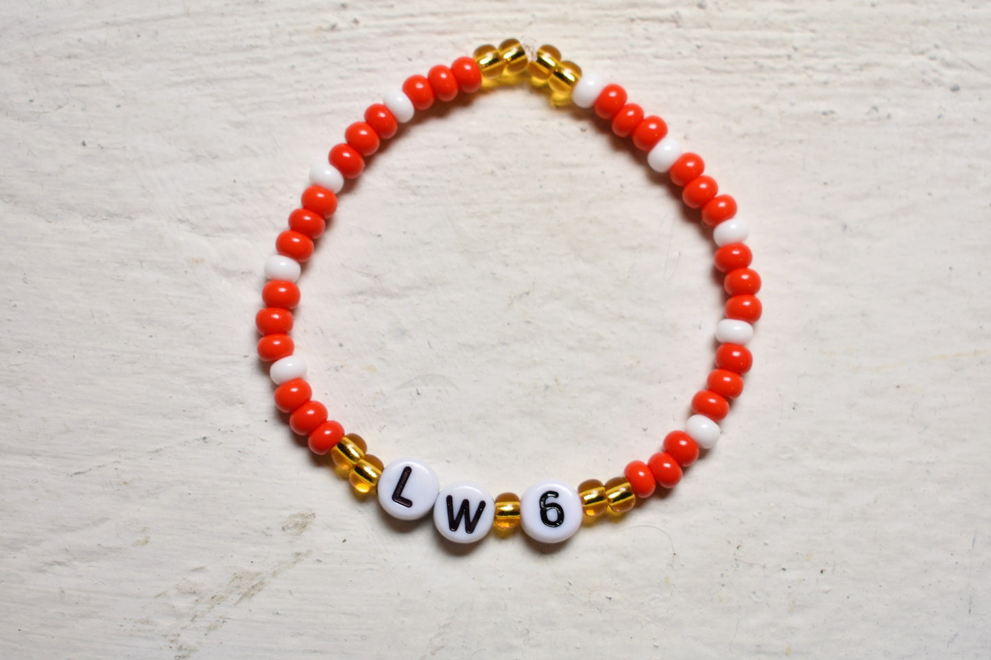 Arsenal football bead bracelet with player personalisation