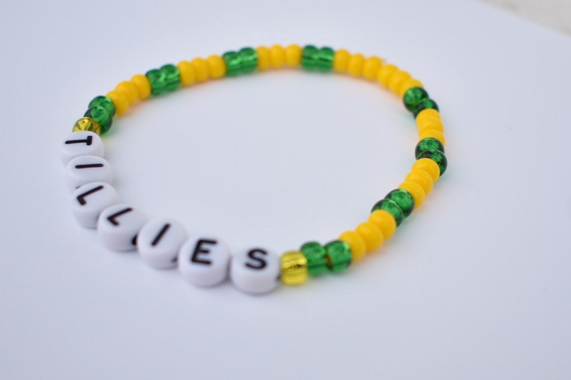 Tillies Matildas Bracelet โ Handmade Seed Bead Jewelry in Australia Soccer Team Colors | Support the Matildas with Free Shipping