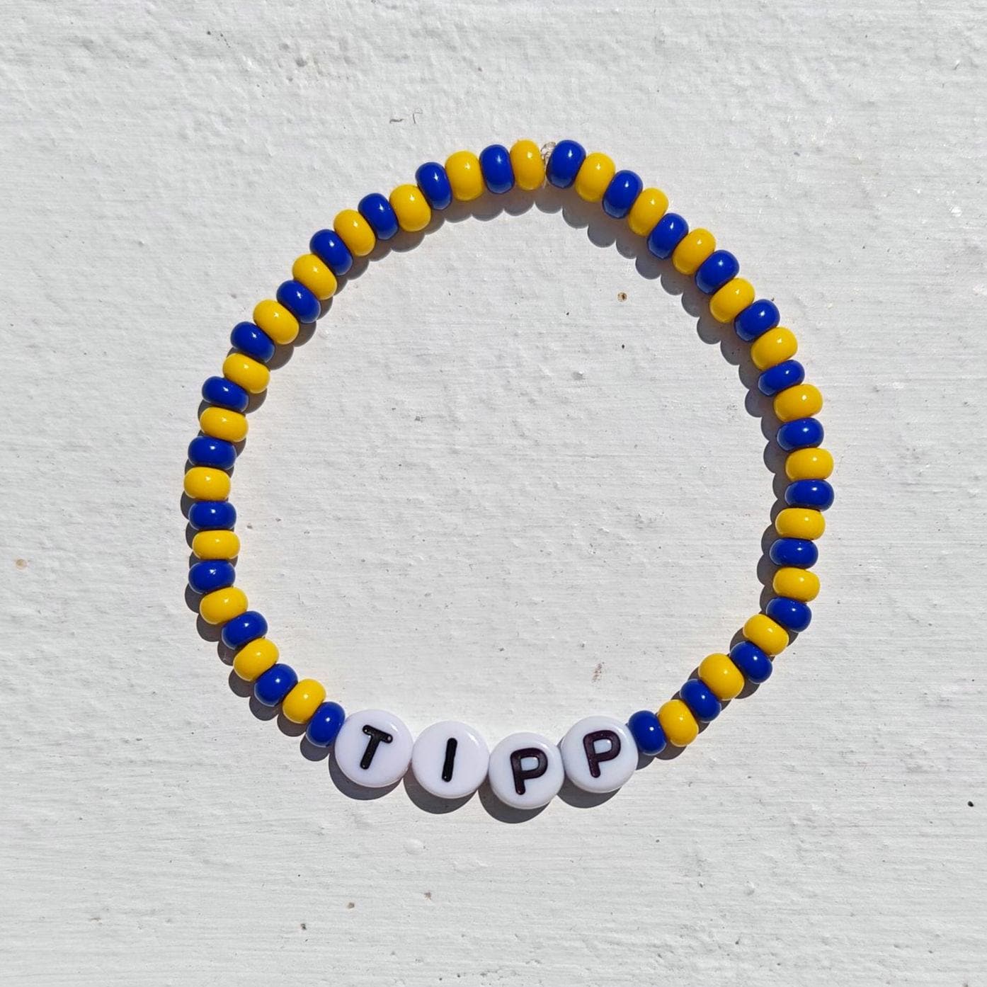 Tipperary GAA Bracelet – Handmade Yellow & Blue Beaded Jewellery | Tipp Fan Gift
