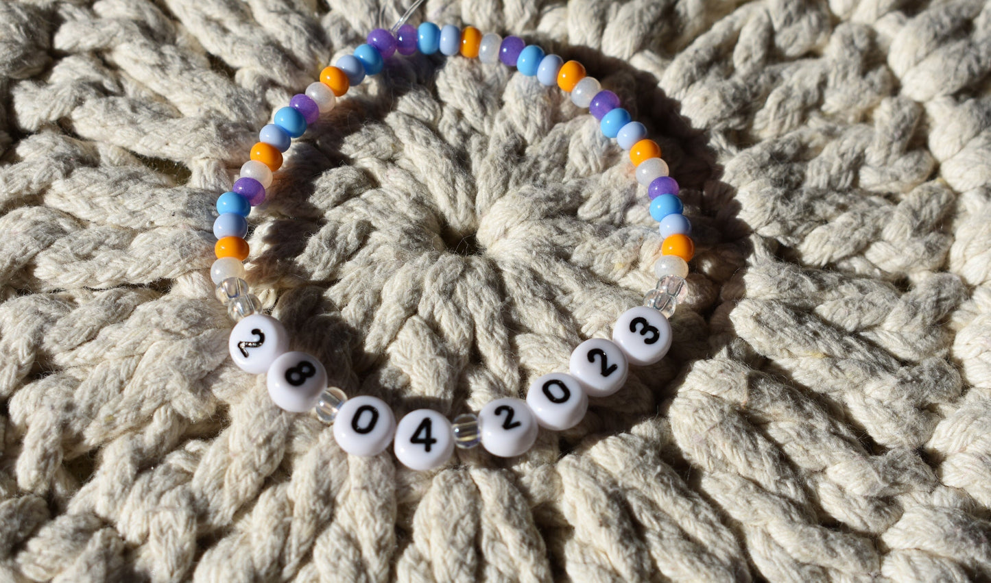 Custom Date Bead Bracelet