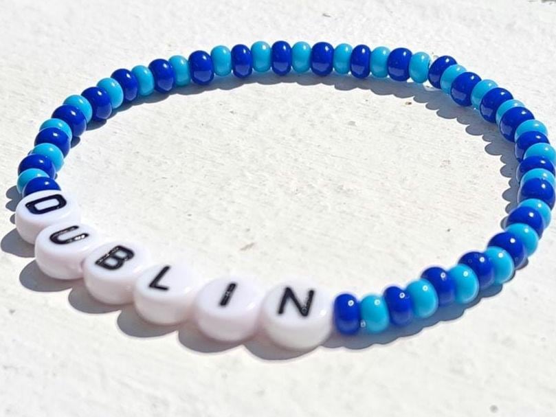 Dublin GAA Bracelet – Handmade Blue and Navy Beaded Jewellery in County Colours | Up the Dubs Gift