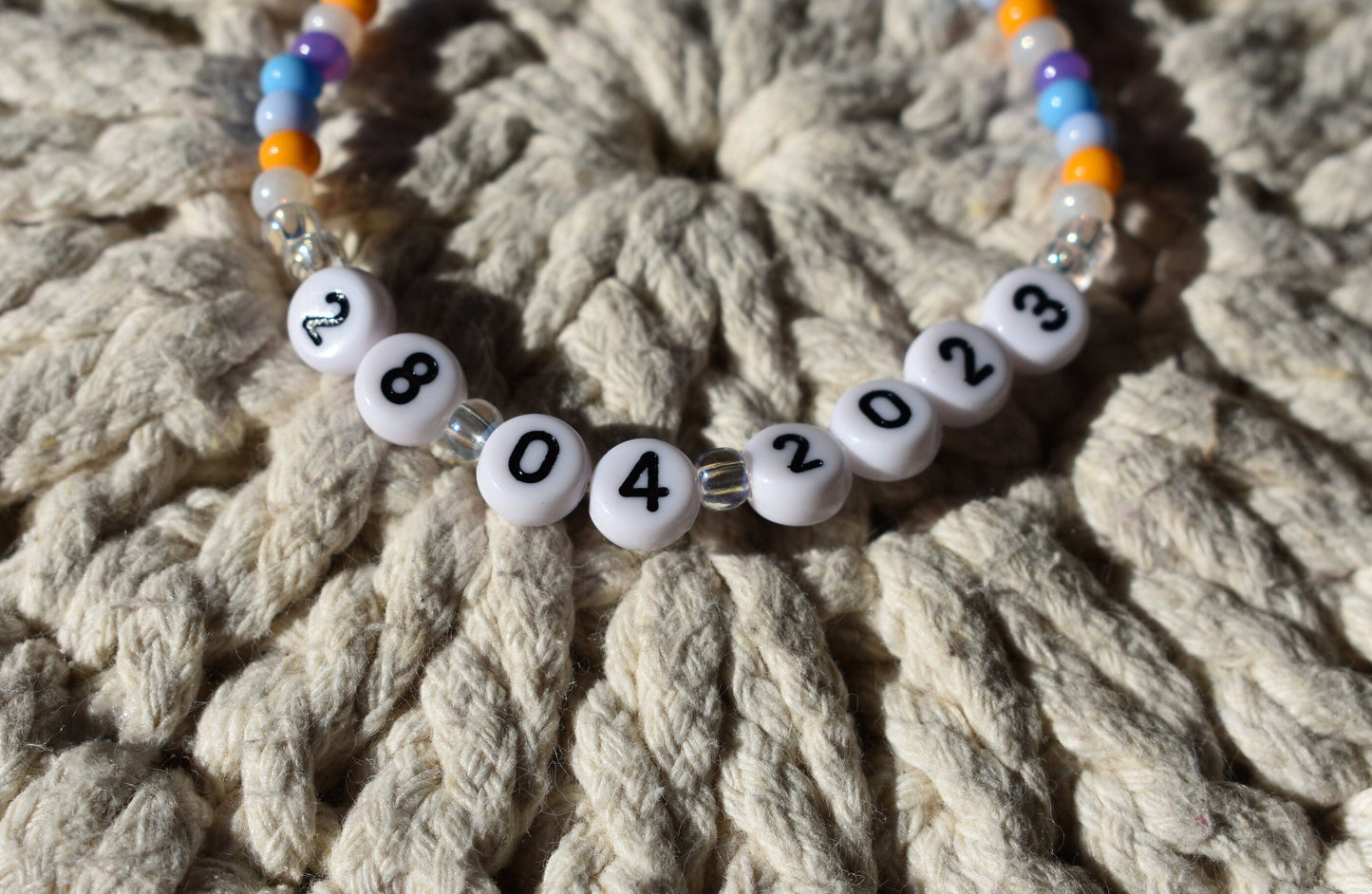 Custom Date Bead Bracelet