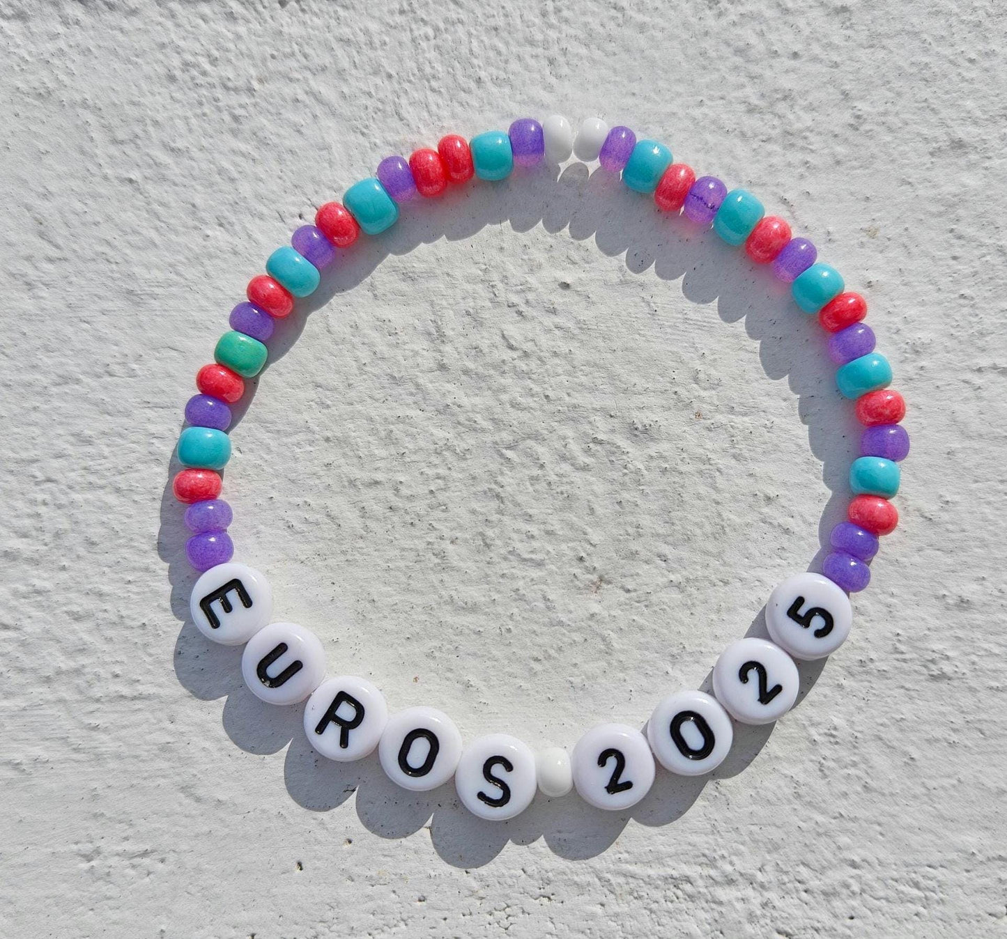 EUROS 2025 Bracelet - Women’s Football Supporter Beaded Bracelet | UEFA Women's EURO 2025 Gift | Handmade Soccer Bracelet