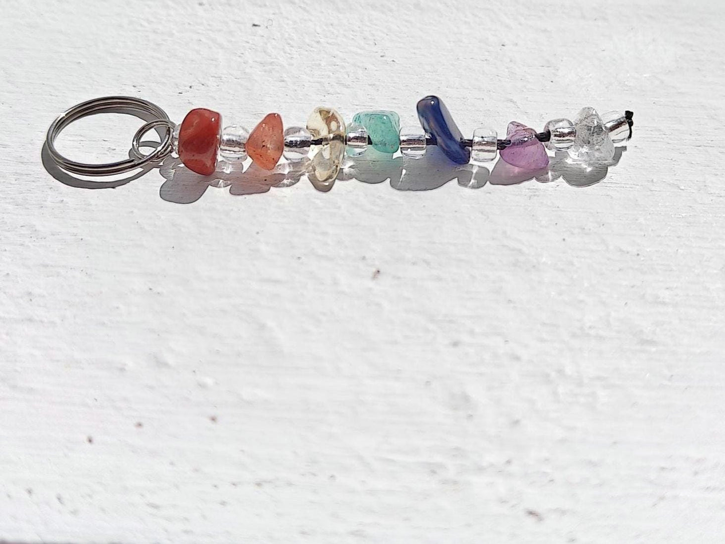 Chakra Gemstone Keychain – 7 Chakra Healing Crystal Keyring