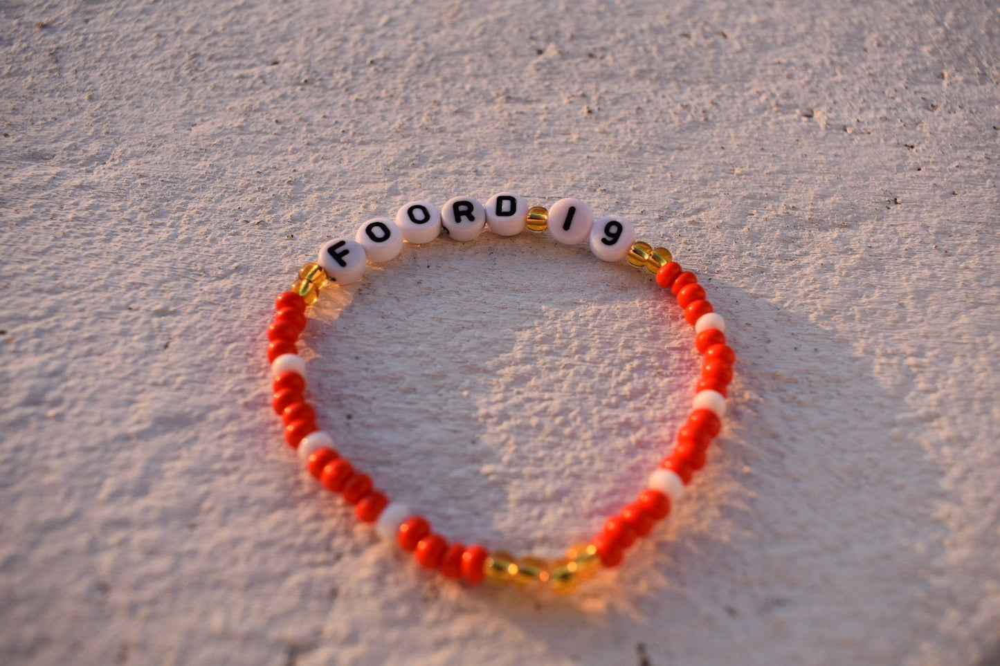 Arsenal football bead bracelet with player personalisation