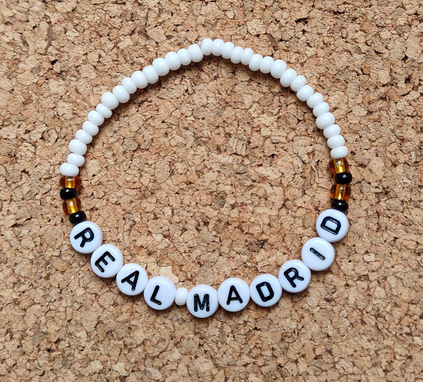 Real Madrid seed bead bracelet