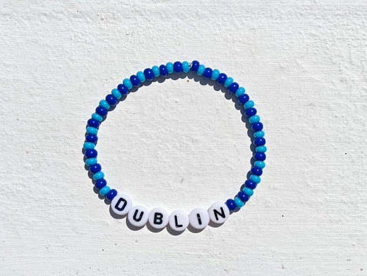 Dublin GAA Bracelet – Handmade Blue and Navy Beaded Jewellery in County Colours | Up the Dubs Gift