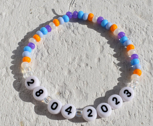 Custom Date Bead Bracelet