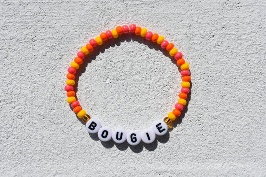 Selection of Handmade on trend preppy colorful bead bracelets