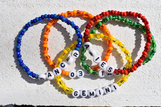 Personalized Star Sign Bead bracelet