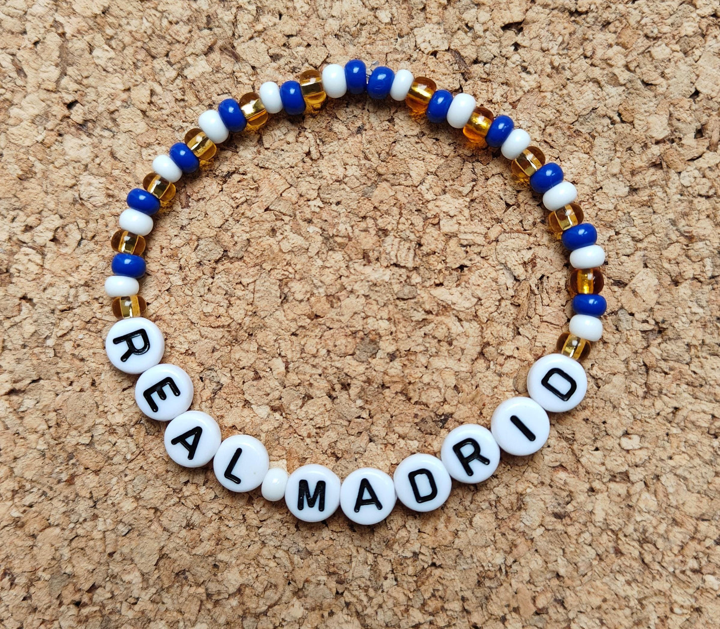 Real Madrid seed bead bracelet
