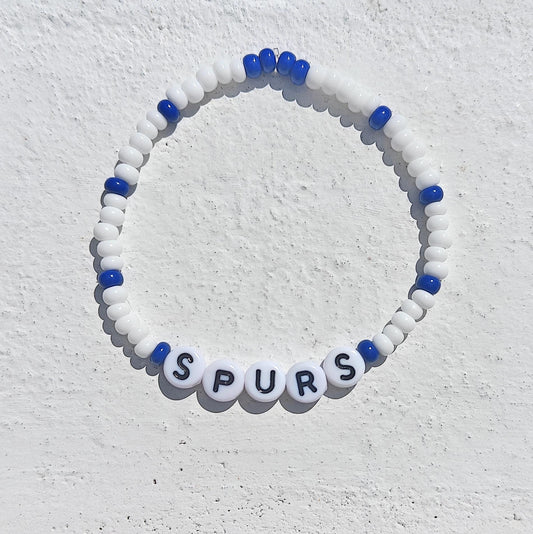 Tottenham Hotspur SPURS Seed Beed Football Fan Bead Bracelet
