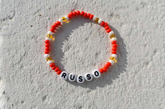 Arsenal player bead bracelet