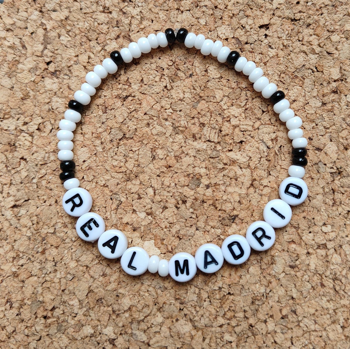 Real Madrid seed bead bracelet