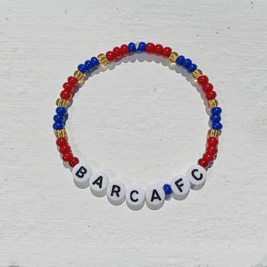 Barcelona FC Bead Bracelet – Handmade Barca Fan Jewelry in Team Colors | Soccer Gift for Football Fans with Free Shipping