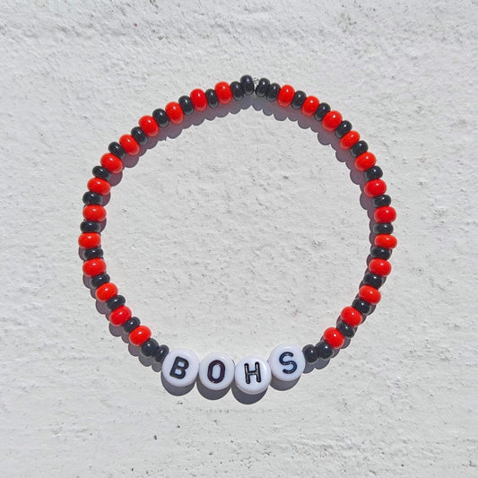 BOHS Bead Bracelet – Handmade Fan Jewellery for Bohemians FC Supporters