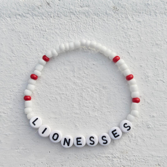 England Lionesses Personalized Bracelet – Custom Name/Number Fan Gift