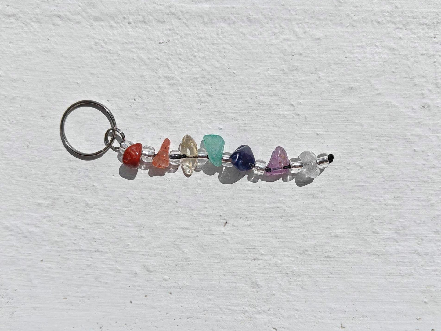 Chakra Gemstone Keychain – 7 Chakra Healing Crystal Keyring