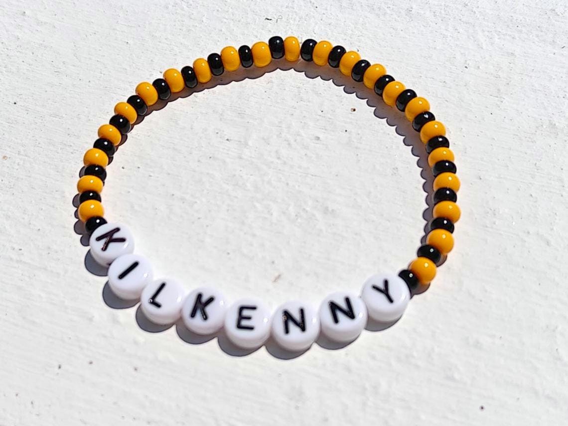 Kilkenny GAA Bracelet – Handmade Black & Amber Beaded Jewellery | Hon the Cats Gift