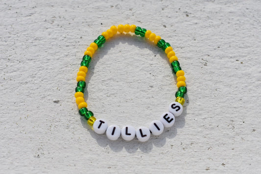 Tillies Matildas Bracelet – Handmade Seed Bead Jewelry in Australia Soccer Team Colors | Support the Matildas with Free Shipping