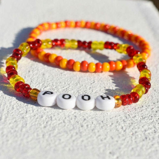 Winnie the Pooh set of seed bead bracelets
